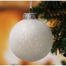 Decorações de árvore de Natal de bola de neve de 12pk brancas, ornamentos de bola de Natal à prova de quebra, médio 3,15"