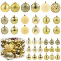 Decorações de árvore de Natal LANGXUN Gold 36 unidades 2024 Decorações de árvore de Natal LANGXUN Gold 36 unidades 2024