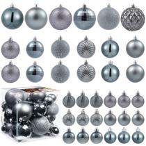 Decorações de árvore de Natal LANGXUN Grey 36 unidades 2024