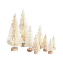 Decorações De Árvore De Natal Para Crianças, 8 Peças De Mini Árvore De Natal Em Sisal Para Mesa,