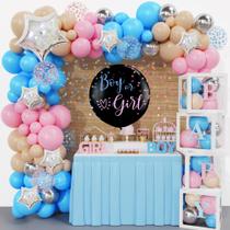 Decorações de balão de revelação de gênero Amandir, 164 unidades, caixas para bebês Decorações de balão de revelação de gênero Amandir, 164 unidades, caixas para bebês