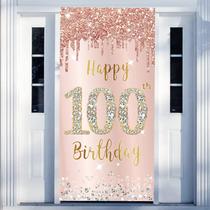 Decorações de banner de porta Excelloon Feliz 100º aniversário