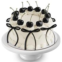 Decorações de bolo Chunful Cherry Cake Toppers pretas (24 unidades)