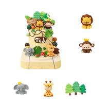Decorações De Bolo De Safari Na Selva Para Crianças, 1º Aniversário, Leão, Elefante, Girafa,