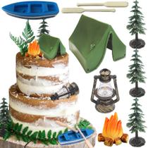 Decorações de bolo Roaring Good Time Camping Party Cupcake