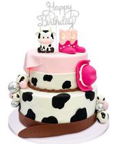 Decorações de bolo Tarocynn Cowgirl Theme Party Pink 20 unidades