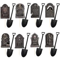 Decorações de bolo TUDACVTE Halloween Cupcakes Toppers 48 peças