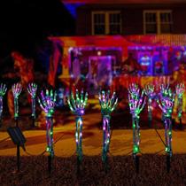 Decorações de braço esquelético iluminadas de Halloween, 5 pacotes com luzes solares Decorações de braço esquelético iluminadas de Halloween, 5 pacotes com luzes solares