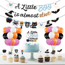 Decorações de chá de bebê de Halloween ShyI Little Boo Boy Blue