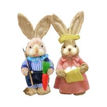 Decorações De Coelhos De Palha Fofos Para a Páscoa 2025, Acessórios Para Festas Em Casa, Jardim,