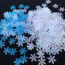 Decorações de confete de flocos de neve OumuaMua 1200 unidades para o Natal Decorações de confete de flocos de neve OumuaMua 1200 unidades para o Natal