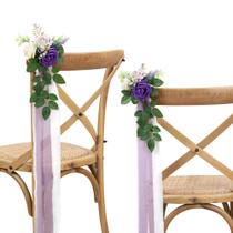 Decorações de corredor de casamento DreamBuilt Pew Flowers, conjunto de 10