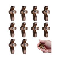 Decorações De Cruz De Madeira 10 Peças Alívio Da Ansiedade Fidget Símbolos Espirituais