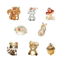 Decorações De Cupcake De Animais Da Floresta 24 Peças Coelho Urso Guaxinim Cogumelo Para Festa De Decorações De Cupcake De Animais Da Floresta 24 Peças Coelho Urso Guaxinim Cogumelo Para Festa De