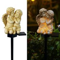 Decorações de estátua impermeáveis Solar Garden Angels LAIAMER