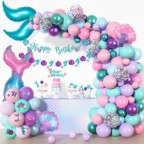 Decorações de festa Amandir Mermaid Balloon Garland 138 unidades Decorações de festa Amandir Mermaid Balloon Garland 138 unidades