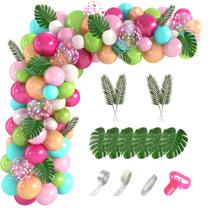 Decorações de festa Amandir Tropical Balloons Arch Garland Kit Decorações de festa Amandir Tropical Balloons Arch Garland Kit