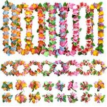 Decorações de festa Aviski Hawaiian Leis, 32 peças, colar, pulseiras