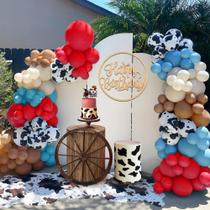 Decorações de festa, balões, kit Arch Garland, 158 unidades com tema de vaca Decorações de festa, balões, kit Arch Garland, 158 unidades com tema de vaca