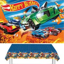 Decorações de festa BASICF Hot Race Car Theme com toalha de mesa e pano de fundo Decorações de festa BASICF Hot Race Car Theme com toalha de mesa e pano de fundo