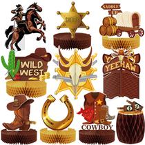 Decorações de festa Bluegogo Western Cowboy Centerpieces x10 Decorações de festa Bluegogo Western Cowboy Centerpieces x10