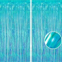 Decorações de festa BRAVESHINE Iridescent Foil Fringe Backdrop