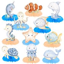 Decorações de festa Candy Chef Ocean Sea Animal Honeycomb x12
