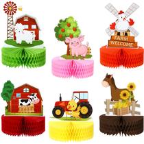 Decorações de Festa com Abelhas e Animais da Fazenda - Centros de Mesa em Formato de Colmeia Decorações de Festa com Abelhas e Animais da Fazenda - Centros de Mesa em Formato de Colmeia