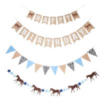 Decorações de festa com estopa de aniversário Luxe & Love Horse Decorações de festa com estopa de aniversário Luxe & Love Horse