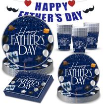 Decorações de festa: Conjunto de pratos e guardanapos para o Dia dos Pais KaKan x25 Decorações de festa: Conjunto de pratos e guardanapos para o Dia dos Pais KaKan x25