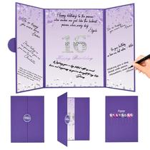 Decorações de festa Crenics Sweet 16 Purple Signature Book