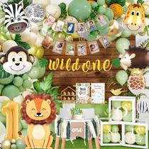 Decorações de festa Daidle Wild One Birthday Boy/Girl 1st Birth
