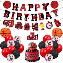 Decorações de festa de aniversário de basquete LuuFilx para meninos e homens Decorações de festa de aniversário de basquete LuuFilx para meninos e homens
