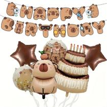 Decorações De Festa De Aniversário De Capivara Fofa Balões Faixa Suprimentos Para Chá De Bebê Decorações De Festa De Aniversário De Capivara Fofa Balões Faixa Suprimentos Para Chá De Bebê