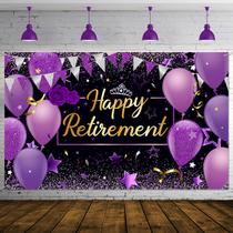 Decorações de festa de aposentadoria Blulu Retire Sign Banner Decorações de festa de aposentadoria Blulu Retire Sign Banner