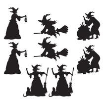 Decorações de festa de Halloween Beistle Black Witch Cutouts Decorações de festa de Halloween Beistle Black Witch Cutouts