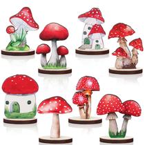 Decorações de festa de madeira com cogumelos Thyle Fairy Forest x16 Decorações de festa de madeira com cogumelos Thyle Fairy Forest x16