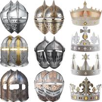 Decorações de festa Deekin Medieval Knight Helmet & Crown x24