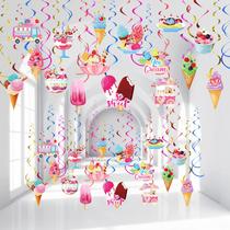 Decorações de festa Faccito Ice Cream Hanging Swirls 36 unidades Decorações de festa Faccito Ice Cream Hanging Swirls 36 unidades