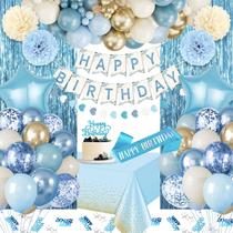 Decorações de festa Fantspati Blue Birthday Decor Baby Boy Girl Decorações de festa Fantspati Blue Birthday Decor Baby Boy Girl