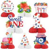 Decorações de festa Funmemoir Berry First Birthday 8 unidades