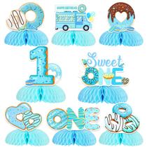 Decorações de festa Funmemoir Donut 1st Birthday Boy - 8 unidades
