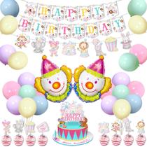 Decorações de festa Funmemoir Pink Circus Theme Girl Birthday