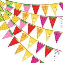 Decorações de festa Gersoniel Fruit Pennant Banner, 5 unidades