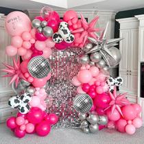 Decorações de festa GIZIUXNE Disco Cowgirl com 128 unidades de balões