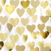 Decorações de festa Heart Garland Burgleda 16m Champagne Gold Decorações de festa Heart Garland Burgleda 16m Champagne Gold