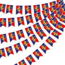 Decorações de festa Hestya Medieval Bunting, 5 peças de 15 m com leão