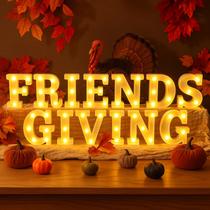 Decorações de festa Honoson Friendsgiving LED Marquee Lights Decorações de festa Honoson Friendsgiving LED Marquee Lights