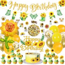 Decorações de festa JCOOS Sunflower Birthday para mulheres/meninas
