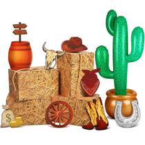 Decorações de festa JellyArch Western Cowboy Theme 14 unidades